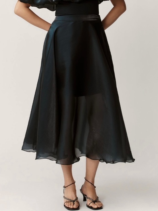 Anthropologie Dresses & Skirts - Anthropologie Bl-nk Arleth Black Midi Skirt Medium NWT